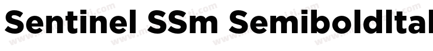 Sentinel SSm Semiboldltalici字体转换